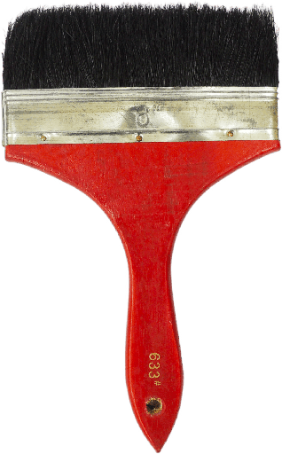 [14-9240] BROCHA COLOR ROJO/NEGRO 6"