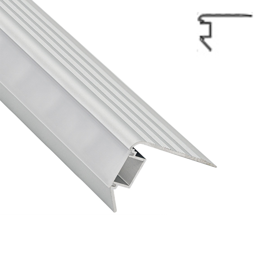 [52-0039] PELDAÑO EXTERIOR 30 X 45 PARA LED PLATA 2.5ML