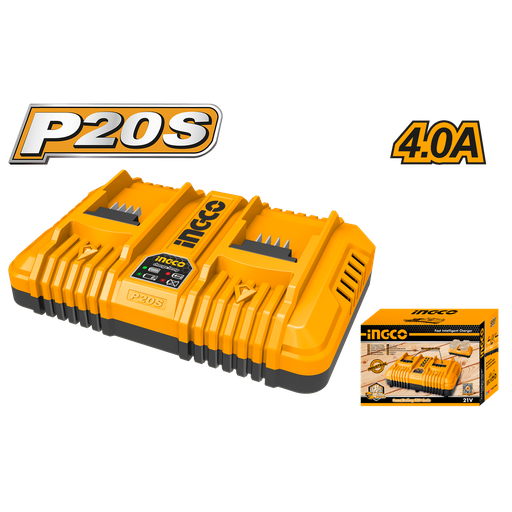 [UFCLI2034] CARGADOR INTELIGENTE DOBLE BATERIA 20V 4A 