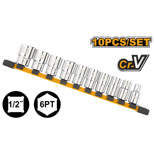 [HKTS12103] SOCKET 1/2" SET 10 PCS
