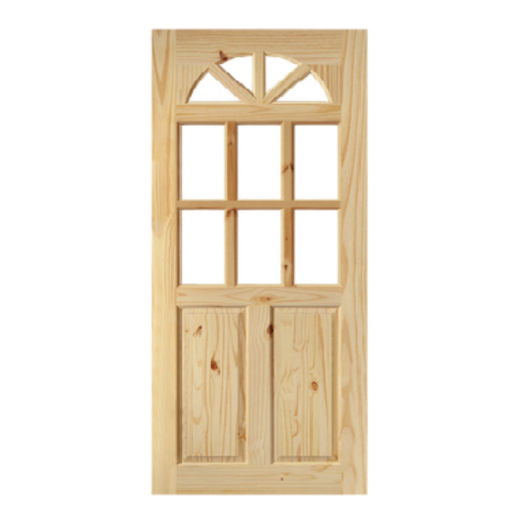 [41-0125] PUERTA PINO 3 X 7 MEDIA LUNA