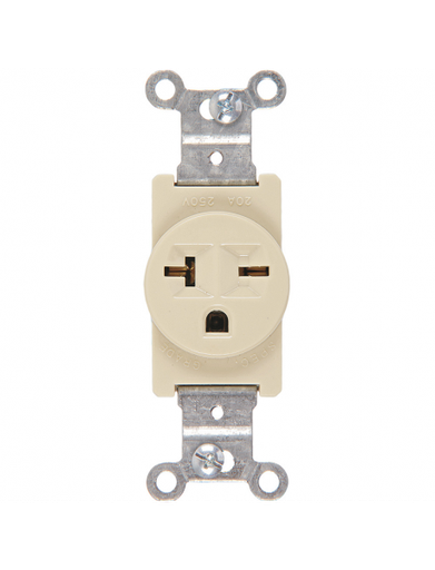 [12-2443] TOMACORRIENTE CREMA 20A 250V U33-1