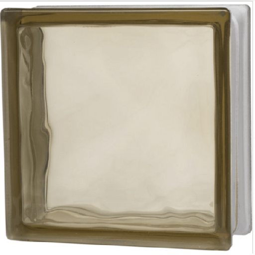 [46-0018] BLOQUE DE VIDRIO SIDE CLOUDY BROWN