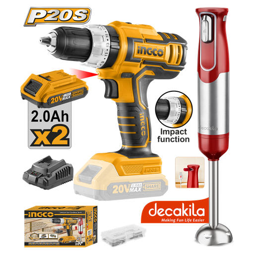 [UCOSLI22112] COMBO INGCO DECAKILA TALADRO BATIDOR