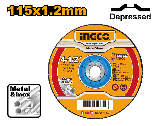 [MCD121152] DISCO DE CORTE METAL 4-1/2" X 7/8"