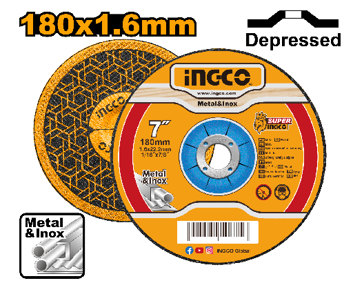 [MCD161802] DISCO DE CORTE METAL 7" X 7/8"