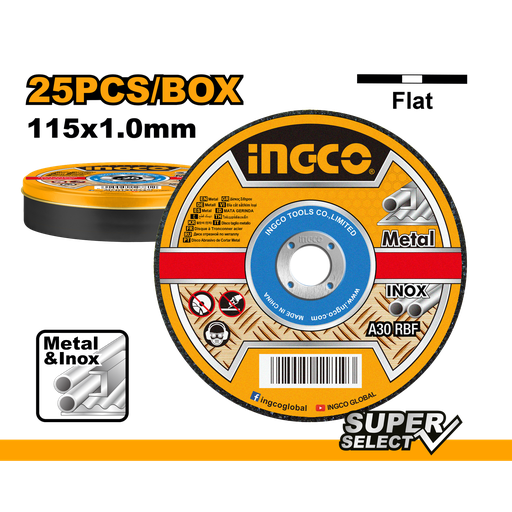 [MCD1011525] DISCO DE CORTE METAL PLANO 4-1/2" X 3/64" x 7/8" (25PZS)