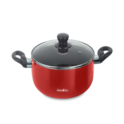 [KMEP009B] CASEROLA DE ALUMINIO CON TAPA DE VIDRIO 9.5"