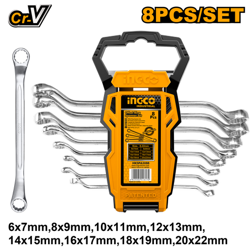 [HKSPA3088] JUEGO DE LLAVES ACODADAS 8 PCS