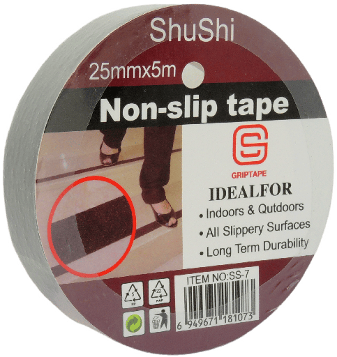 [25-0219] CINTA ANTIDERRAPANTE DE PRECAUCION 25mmX5m SHUSHI