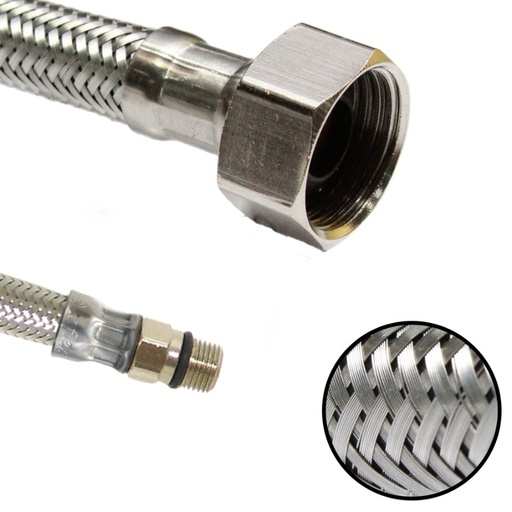 [14-1339] TUBO ABASTO INOX MONOMANDO 20" X 1/2" X M10 AMERIFLOW