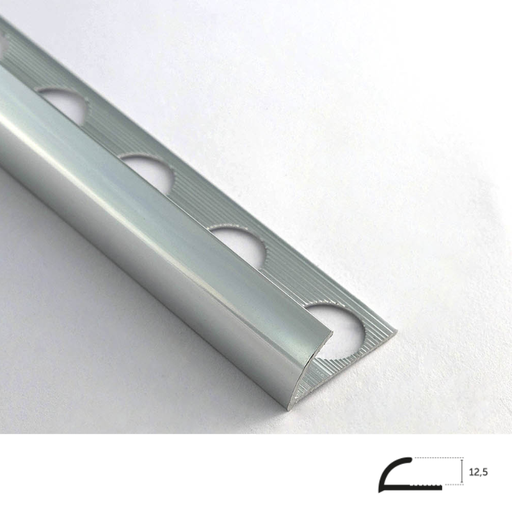 [52-0075] PERFIL ALUMINIO 12,5 mm PLATA BRILLO 2,6 ml.