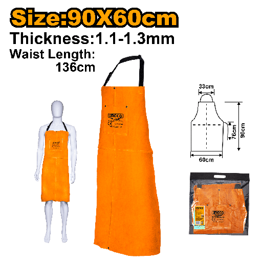 [HGVA03] DELANTAL DE CUERO PARA SOLDAR 