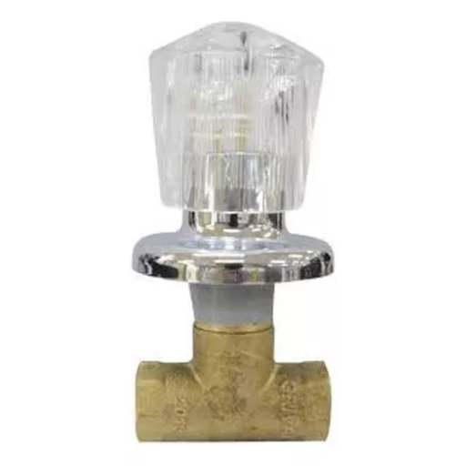 [14-9920] LLAVE DE BAÑO POMO ACRÍLICO 1/2" X 1/2" YHF022 SEAWELL