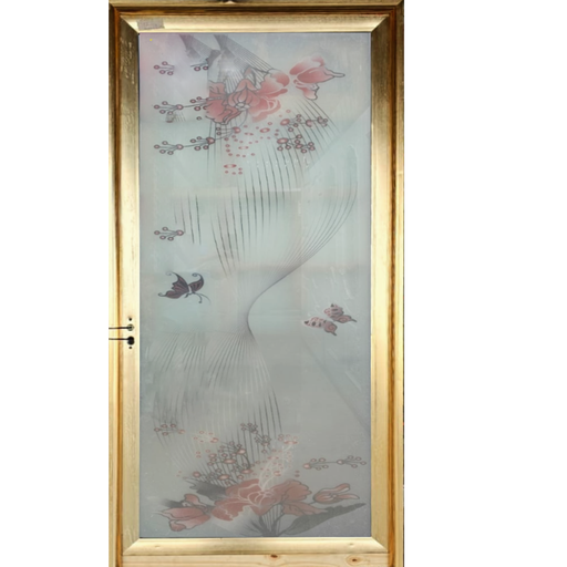 [41-0137] PUERTA 3 X 7 DE ALUMINIO FF-006 (DORADO)