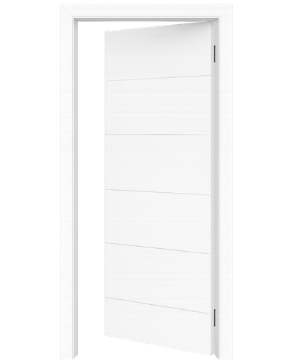 [41-3707] PUERTA DE INTERIOR MDF 2' X 7' C/MARCO - WHITE 4 LINE