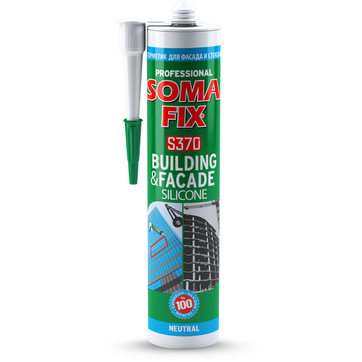 [S372] SOMAFIX SILICON NEUTRO EDIFICIO & FACHADA NEGRO 310ML