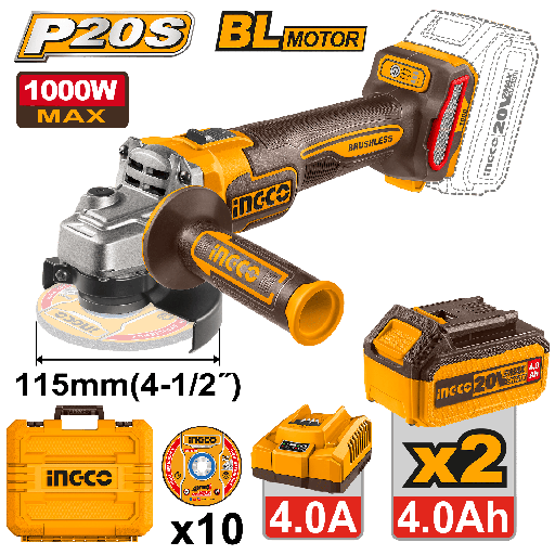 [UCAGLI271532] ESMERILADORA INALAMBRICA 1000W 4-1/2"