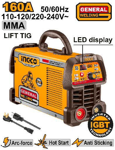 [ING-UMMA16059] MAQUINA DE SOLDAR INVERTER MMA/TIG LIFT 110V 
