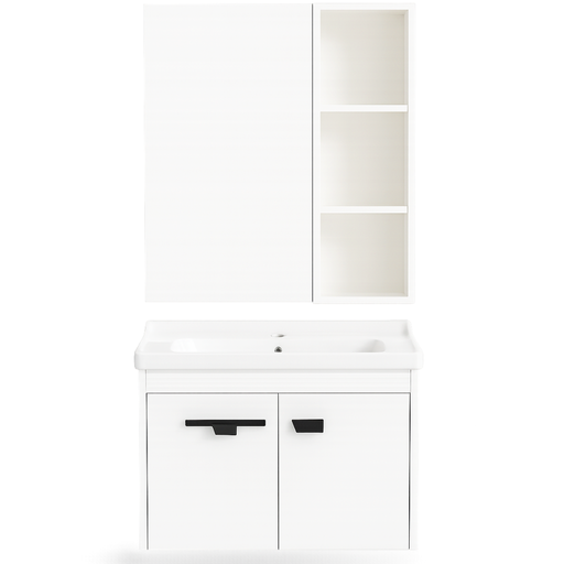 [26-0112] MUEBLE DE BAÑO CON ESPEJO REF. 6-60 BLANCO