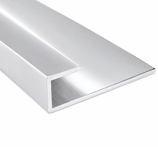 [11-1540] PERFIL TERMINAL DE ALUMINIO 2.50M UV-01S SILVER