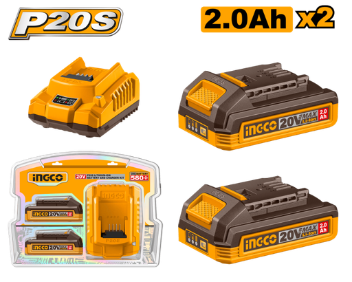 [UFBCPK2212] SET DE CARGADOR LITIO 20V CON 2 BATERIA 2.0A