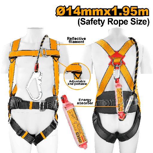 [HSH501420] ARNES DE SEGURIDAD 3 PUNTOS  14MM X 1.95M 