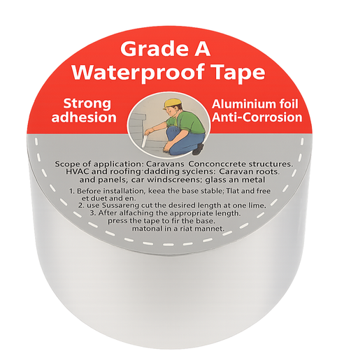 [25-0277] ROLLO DE TAPE ADHESIVO GRADO A WATERPROOF 10CM X 10M
