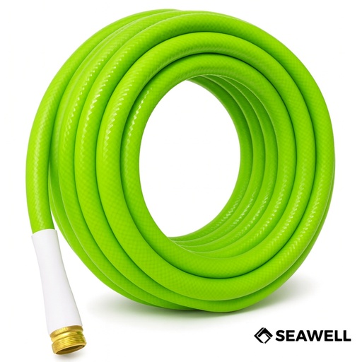 [22-0200] SEAWELL/MANGUERA DE JARDIN/REFORZADA/PVC/ 4 CAPAS VERDE DE 5/8"IN X 50´