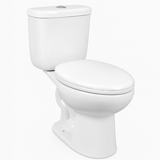 [26-0120] INODORO BLANCO DE BOTÓN SEAWELL 720X415X815MM