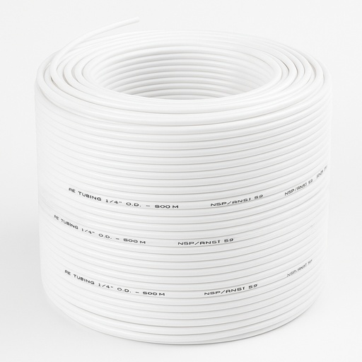 [22-0326] MANGUERA DE POLIETILENO DE 1/4" PARA FILTROS DE AGUA - ROLLO 150M