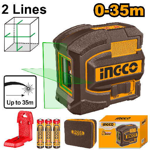 [HLL156601] AUTONIVELADOR LASER ROJO 2 LINEAS 0-35M