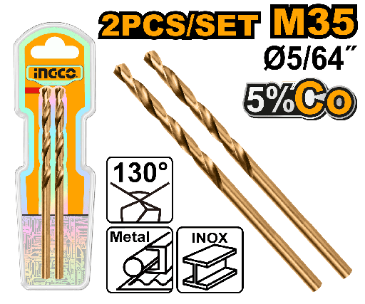 [DBT01130564] BROCA METAL M35 HSS-CO 5/64" SET 2 PCS