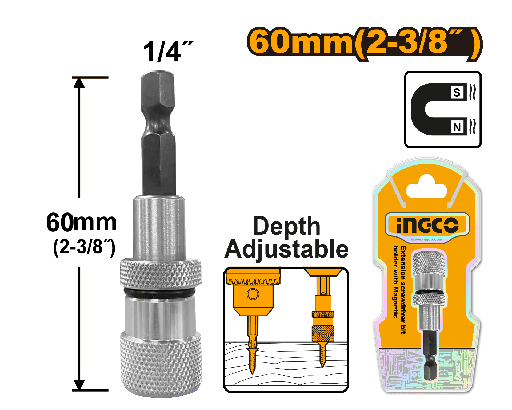 [ABH50608] ADAPTADOR MAGNETICO 1/4" X 60 MM P/ATORNILLADOR