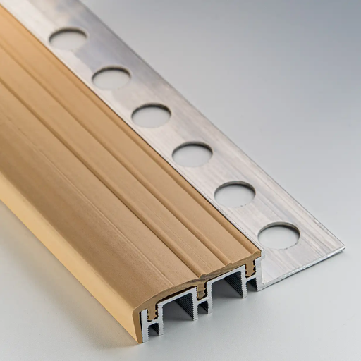 [52-0122] PELDAÑO ALUMINIO INTERIOR CON GOMA BEIGE