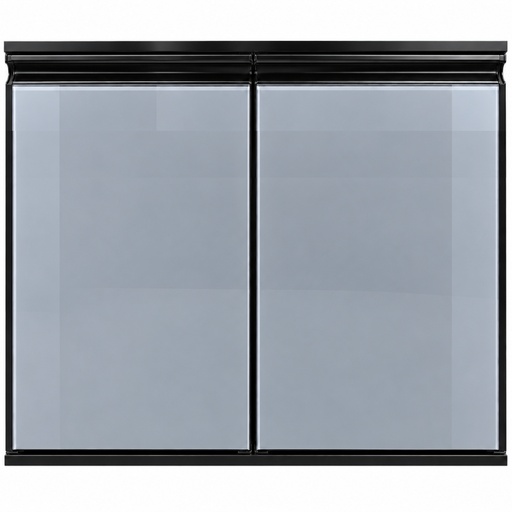 [41-3733] PUERTA ALUMINIO MILANO TITANIO A:80CM X L:70CM REF.6504