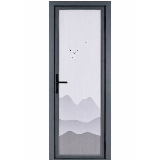 PUERTA 2 X 7 DE ALUMINIO SIERRA GRIS 