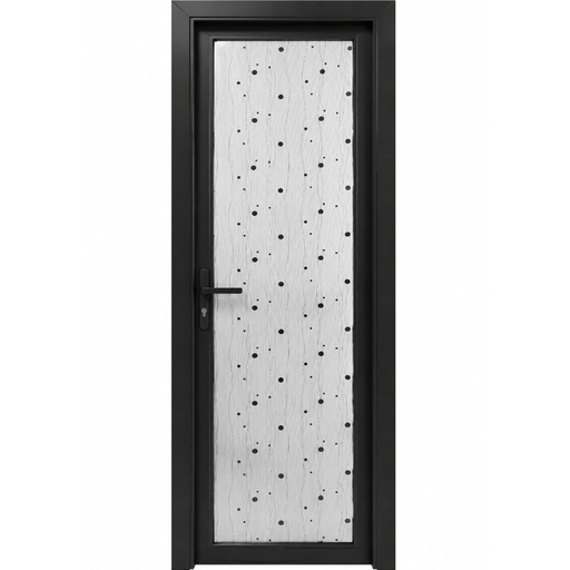 PUERTA 2 X 7 DE ALUMINIO MICA NEGRO 