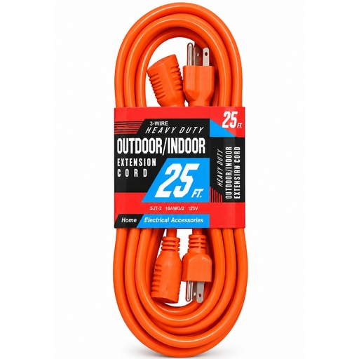 [23-2415] EXTENSION ELECTRICA HEAVY DUTY 25FT  0.76 125V 