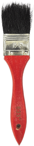 [14-9152] BROCHA COLOR ROJO / NEGRO 1 1/2