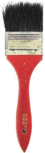 [14-9153] BROCHA COLOR ROJO/NEGRO 2"