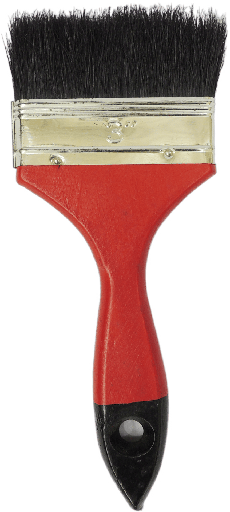 [14-9155] BROCHA COLOR ROJO/NEGRO 3"