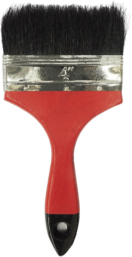 [14-9156] BROCHA COLOR ROJO/NEGRO 4"