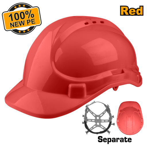 [HSH210] CASCO DE SEGURIDAD VENTILADO ROJO