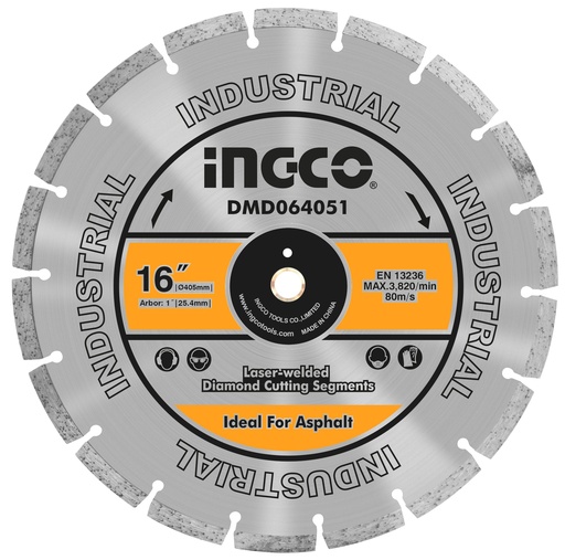 [DMD064051] DISCO DE DIAMANTE PARA ASFALTO 16" X 25.4MM