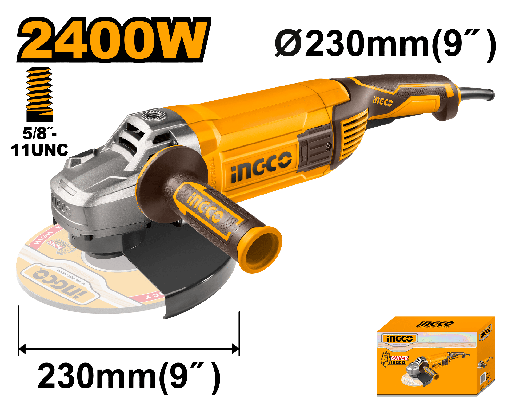 [UAG24008] ESMERILADORA ANGULAR 2400W 9"
