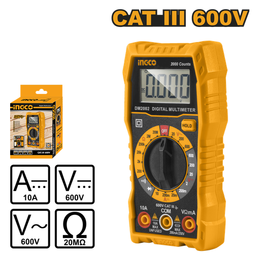 [DM2002] MULTIMETRO DIGITAL 600V 10A