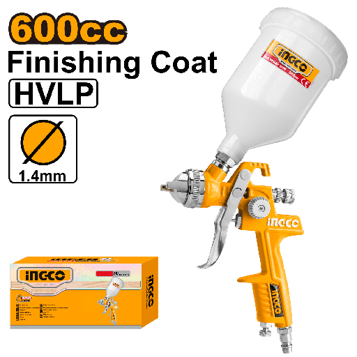[ASG1061] PISTOLA SPRAY INDUSTRIAL HVLP 600CC 1.4MM