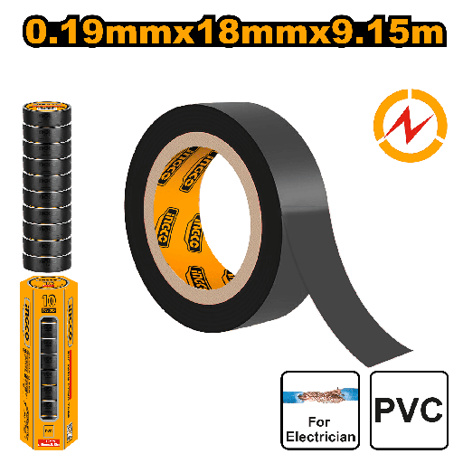 [HPET1101] TAPE ELECTRICO PVC NEGRO 9.15M