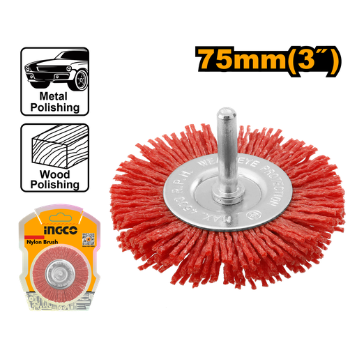[WB40755] [WB40755] CEPILLO PLANO DE NYLON 75MM INGCO